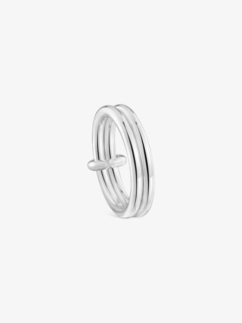 TOUS Silver Double hoop ring TOUS Straight