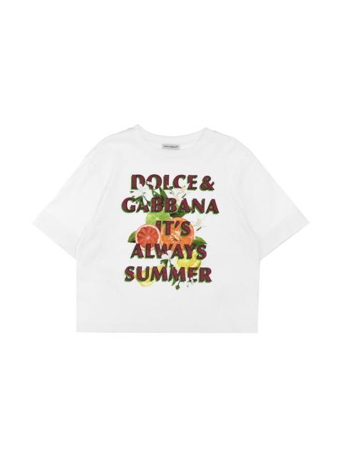 Dolce & Gabbana Glitter Print T-Shirt