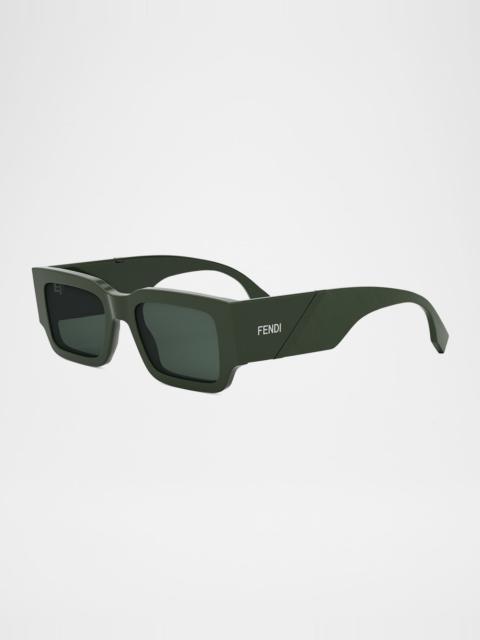 FENDI Men's Rectangle Acetate Sunglasses