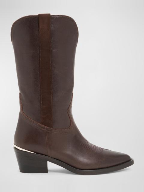 PARTLOW Jordana Mixed Leather Western Boots