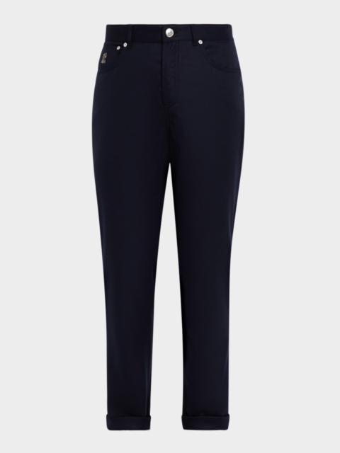 Brunello Cucinelli Men's Wool Flannel Five-Pocket Pants