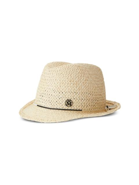 MAISON MICHEL logo-appliquÃ© fedora hat