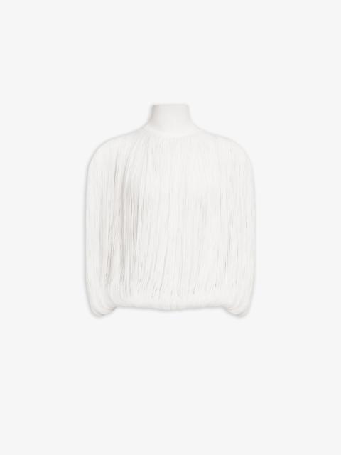 KNITTED FRINGES JUMPER