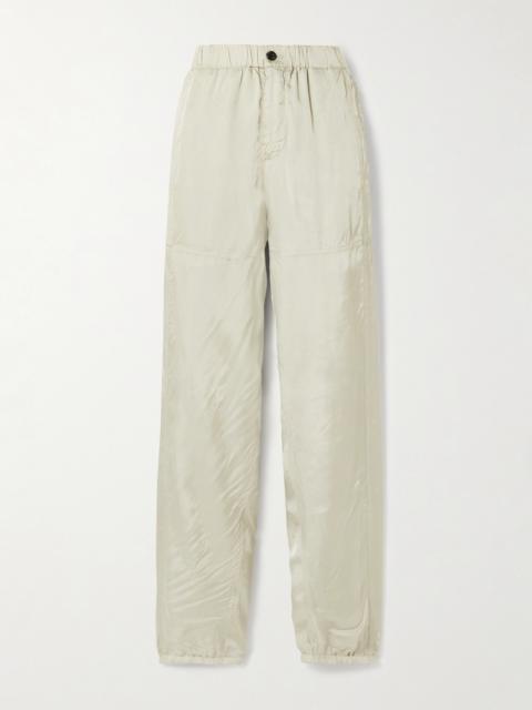 Dries Van Noten Paneled Satin-twill Wide-leg Pants