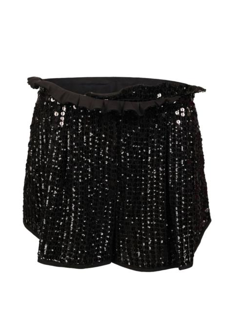 Valentino sequin ruffled shorts