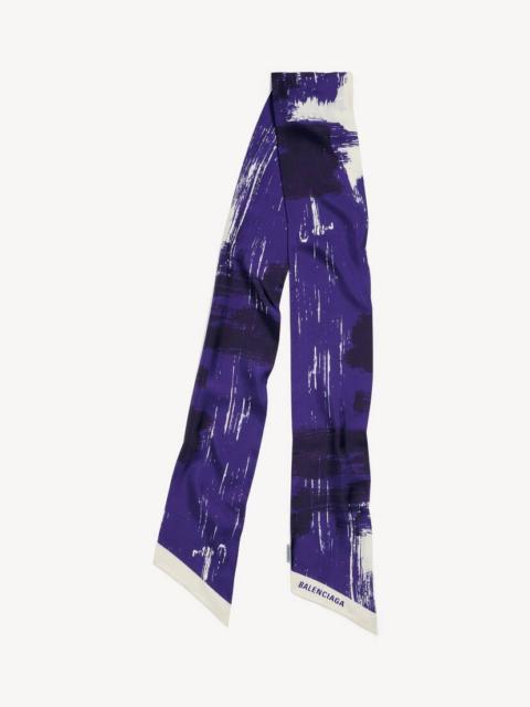 BALENCIAGA Women's Paintbrush Twilly Scarf in Blue