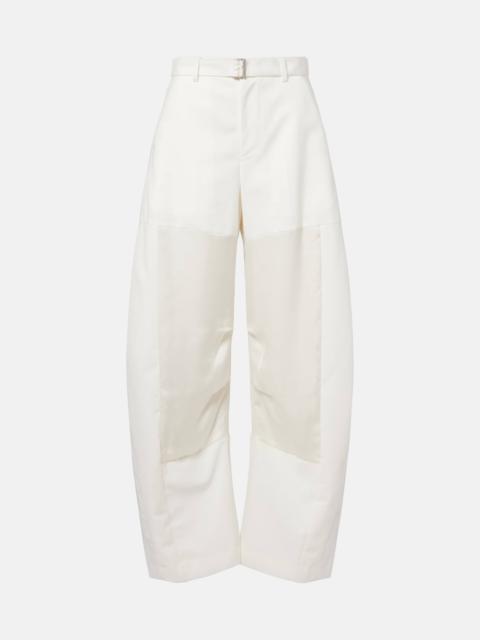 sacai Belted barrel-leg pants