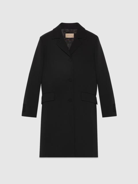 GUCCI Wool neoprene coat with Horsebit