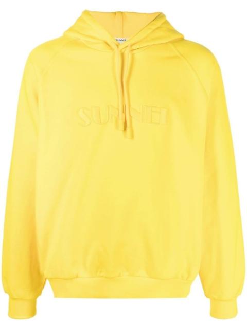 SUNNEI 로고 drawstring 후드