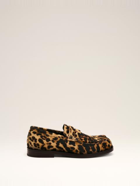 AMI Paris LEOPARD PRINT COWHIDE LEATHER LOAFERS