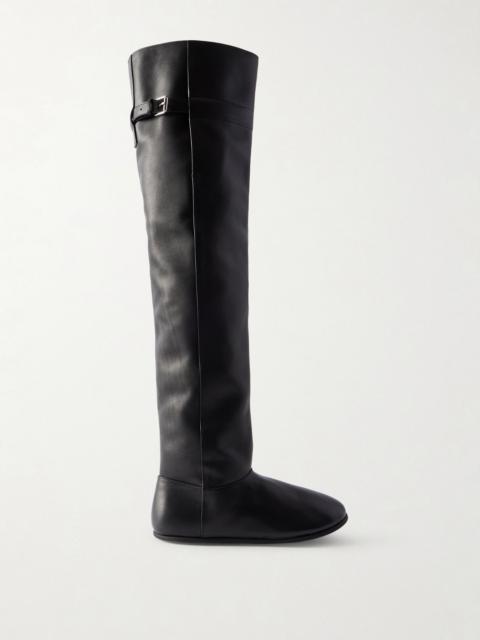 CHRISTEN Santiago leather knee boots Black