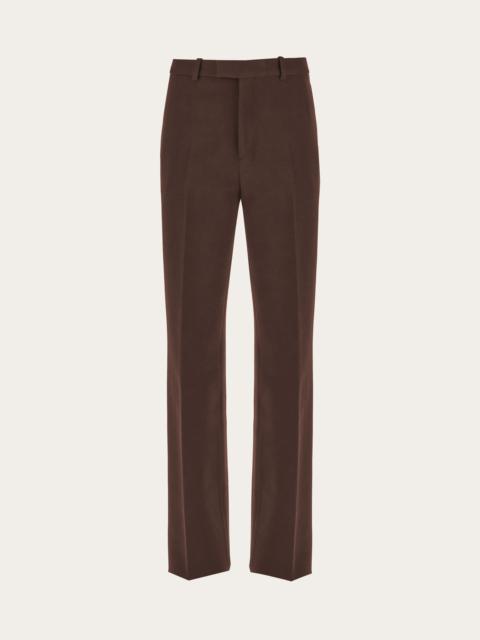 FERRAGAMO Flat front tailored trouser
