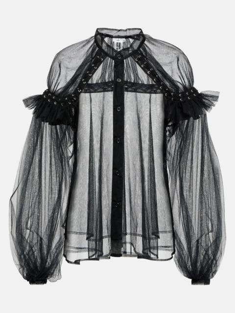 Noir Kei Ninomiya Tulle blouse