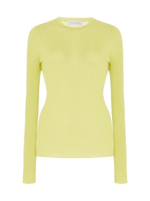 GABRIELA HEARST Browning Knit in Lime Adamite Silk Cashmere