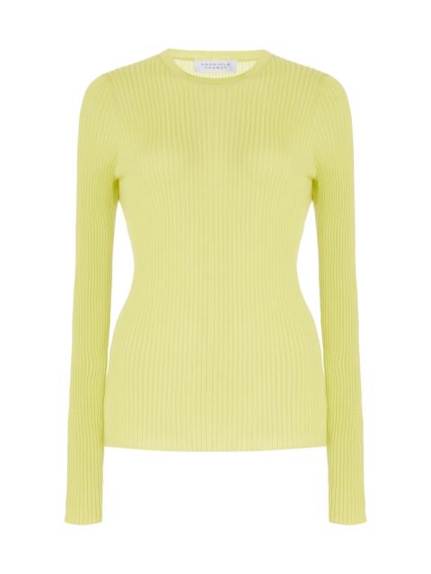 GABRIELA HEARST Browning Knit in Lime Adamite Silk Cashmere