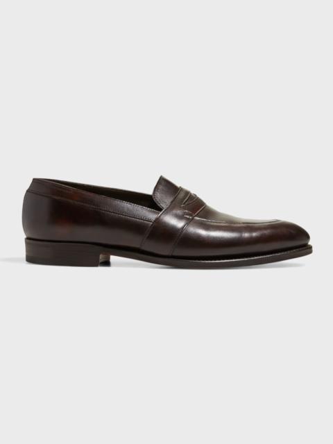 John Lobb Men's Adley Leather Penny Loafers