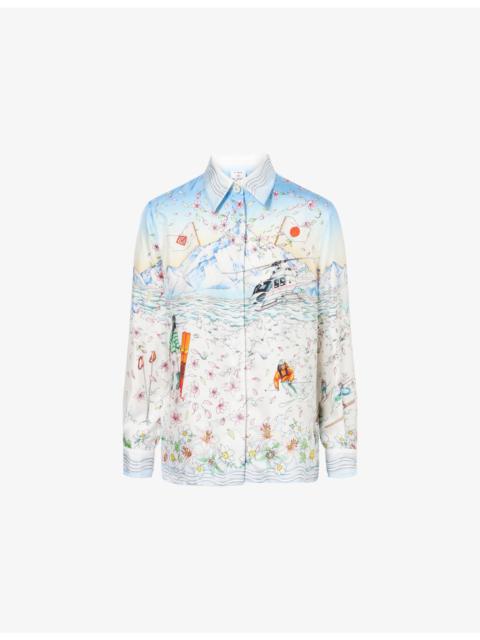 CASABLANCA Classic Long-Sleeves Silk Shirt