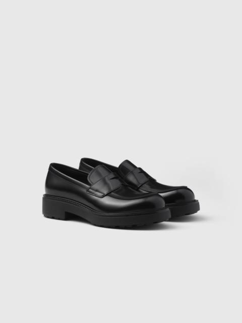 Prada Brushed leather loafers