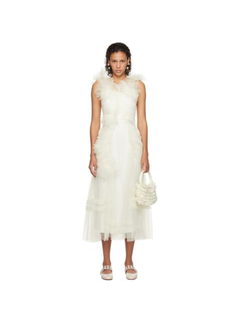 Molly Goddard SSENSE Exclusive Off-White Jaya Midi Dress