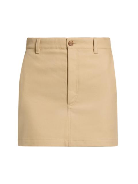 WARDROBE.NYC WARDROBE. NYC Women's Drill Cotton Twill Miniskirt - Khaki