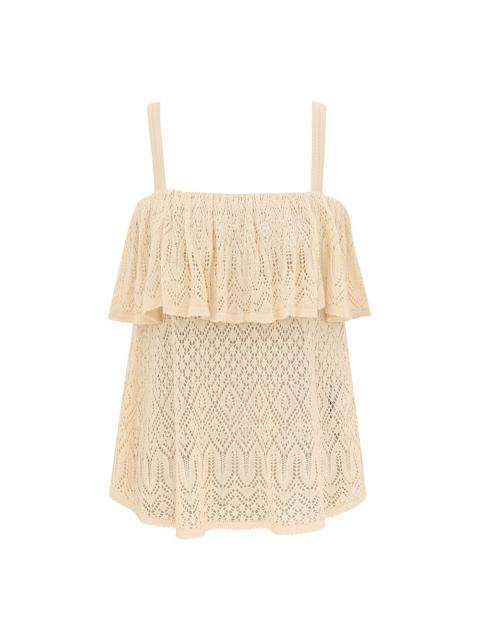 Zimmermann MAHON LACE FRILL CAMI