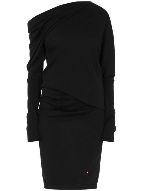 Moschino asymmetric neck mini dress