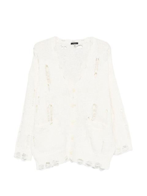 R13 distressed oversized cardigan
