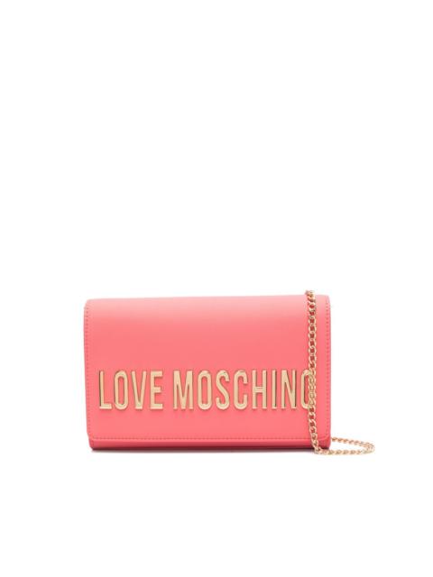 Moschino logo-lettering clutch bag