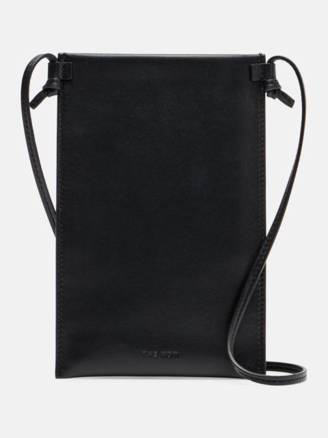 The Row Camie leather pouch with strap