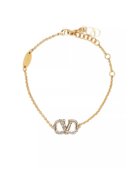 Valentino VLogo Signature Bracelet in Metal and Swarovski® Crystals