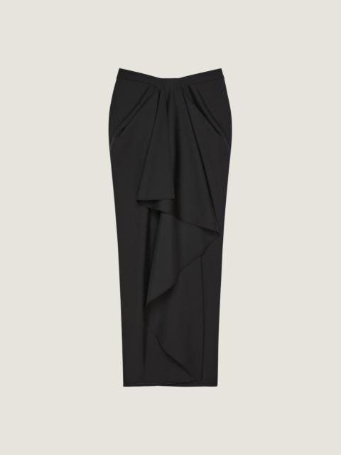 Givenchy LONG WRAPPED SKIRT IN WOOL AND MOHAIR