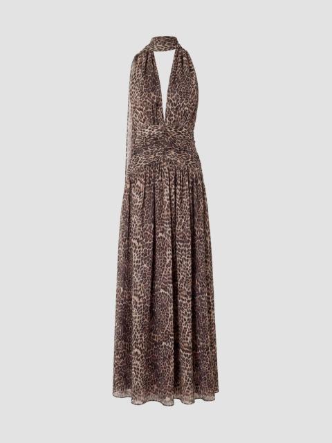NICHOLAS Women's Arella Jersey Halter Maxi Dress - Desert Leopard