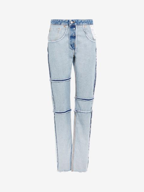MM6 Maison Margiela Inside out panelled jeans