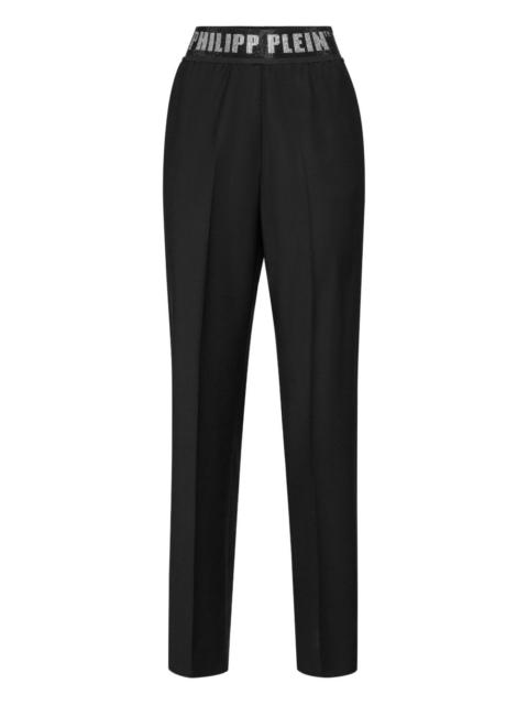 PHILIPP PLEIN embellished-waistband trousers