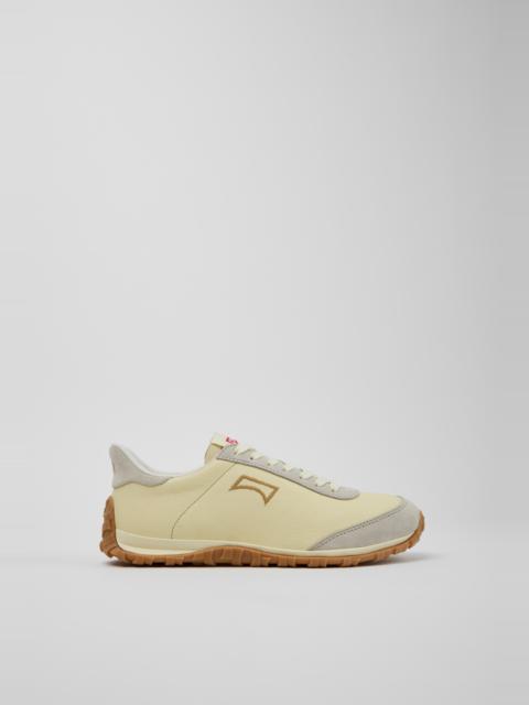 CAMPER Drift Walk Beige Leather and Nubuck Sneakers for Women.