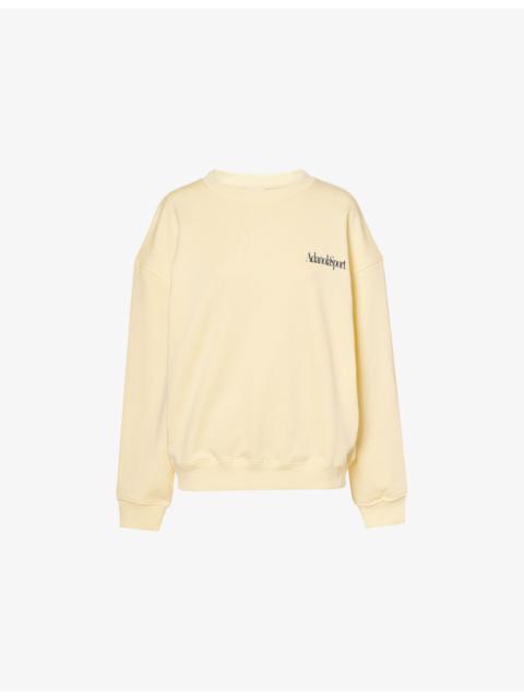 ADANOLA Retro Sport Oversized Cotton-Jersey Sweatshirt