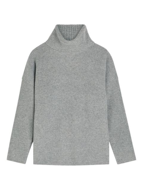 EILEEN FISHER roll-neck ribbed sweater