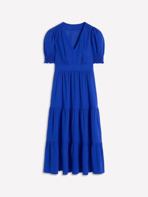 BODEN Anna Double Cloth Midi Dress-Bright Blue