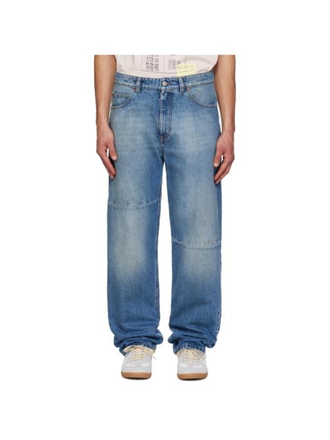 MM6 Maison Margiela Blue Straight-Leg Jeans