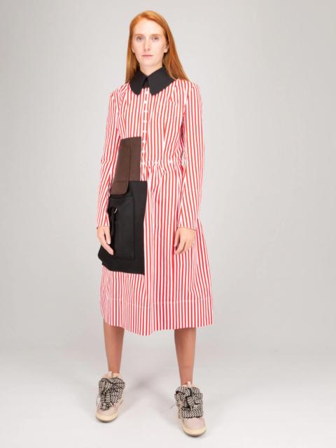 Maison Margiela Striped Dress red