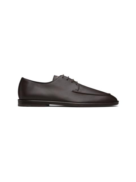 FERRAGAMO Brown Lace Up Derbys