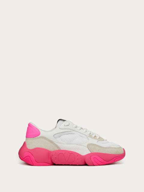 VALENTINO GARAVANI BUBBLEBACK MESH AND SUEDE SNEAKER