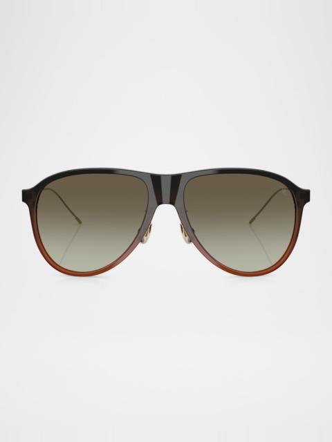 Brunello Cucinelli Men's BC4011S Aviator Sunglasses