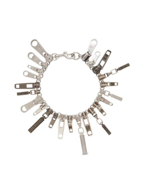 BALENCIAGA Women's Zip-up Choker in Silver