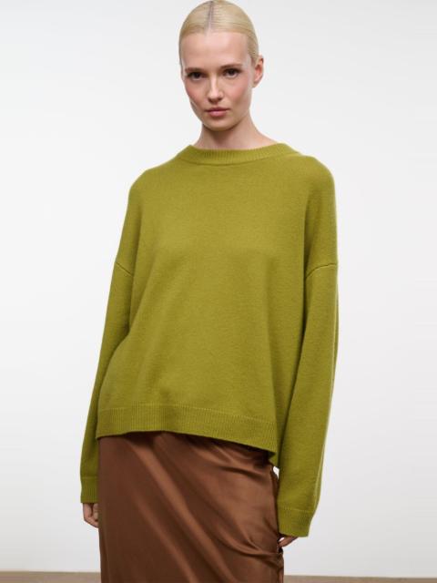 STAUD STAUD SERRANO CASHMERE RELAXED CREW PEAR