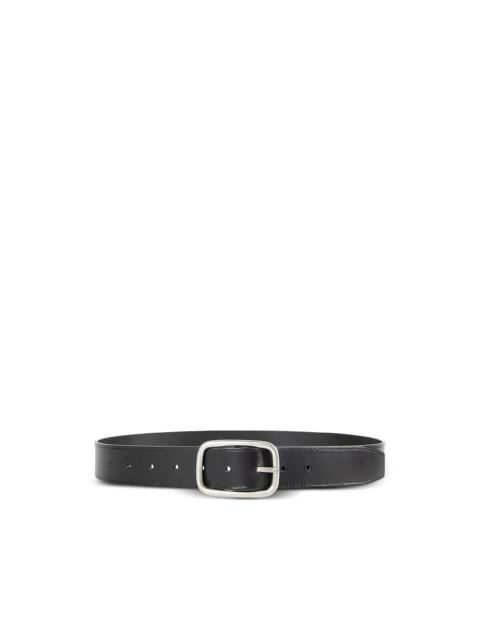 Ann Demeulemeester Oval Bold oily skin buckle belt