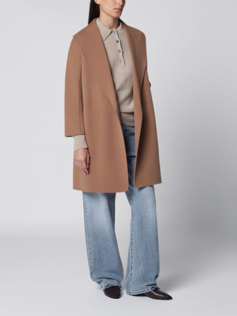 'S Max Mara Camel Double Wool Wrap Coat