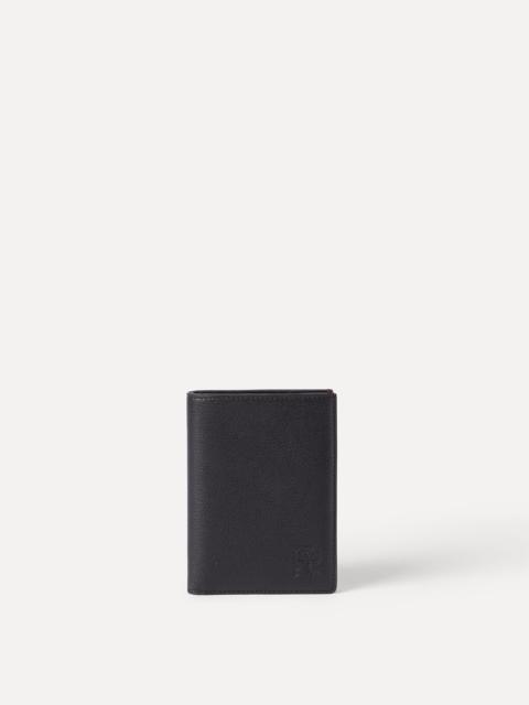 Brunello Cucinelli Grained leather passport holder