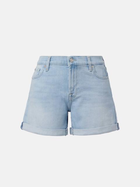 7 For All Mankind Mid-rise denim shorts