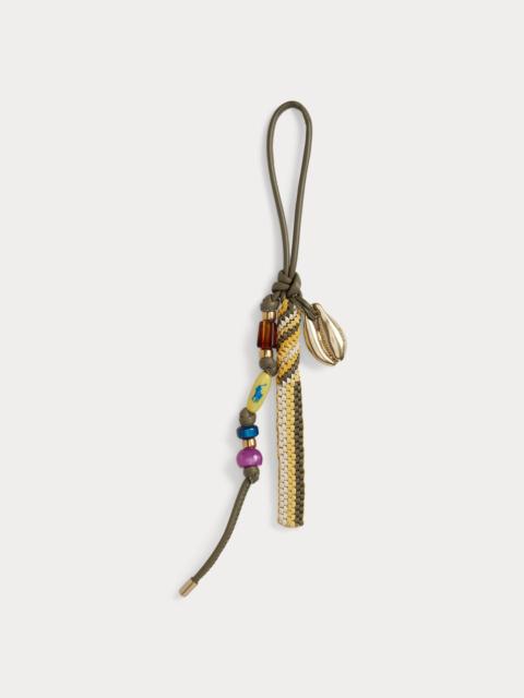Polo Ralph Lauren Beaded Leather Bag Charm